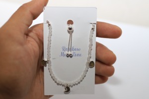 Premium 925 <b>Sterling</b> <b>Silver</b> Trendy Rainbow Moonstone Beads Bolo Bracelet with Soft Flex <b>Wire</b> Box Chain Gift Pack of 6 for Women - Product Image 2