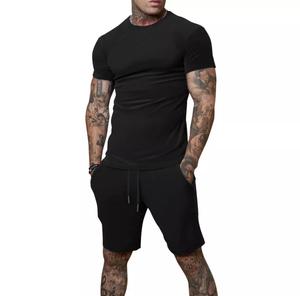 <b>Men's</b> Summer Solid Fleece Two-Piece Casual Tracksuit Breathable Cotton <b>Short</b> Sleeve <b>T</b>-<b>Shirts</b> Wide Leg <b>Shorts</b> <b>Set</b> Printed <b>Design</b> - Product Image 6