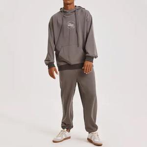 ชุดวอร์มผ้าฝ้าย100% ซักด้วยกรดชุดวอร์มผ้ามีฮู้ดทรงถุงน้ำหนักมากชุดกางเกงวิ่งจ็อกเกอร์ผู้ผลิตเสื้อผ้า - Product Image 4