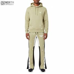 Ensemble survêtement homme hiver 2025 de haute qualité, sweat-shirt et pantalon de survêtement, 100% coton respirant, pantalon évasé - Product Image 2