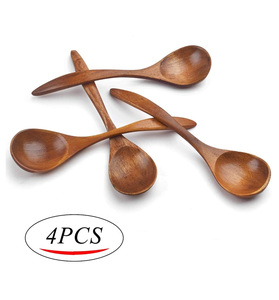 Cuchara de sopa de madera de estilo Cucharas de ramen de fideos Logotipo personalizado Cuchara de sopa curvada Cucharones de madera para la venta - Product Image 5