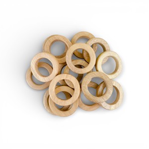 Ensemble d'anneaux de serviette en bois de bambou naturel avec une texture organique lisse pour une décoration de table rustique et écologique unique - Product Image 5