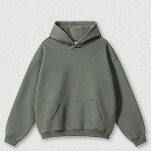 Vente à chaud sweat à capuche surdimensionné pour hommes vente en gros 350gsm pull en coton épais Logo personnalisé sweat à capuche chaud de haute qualité - Product Image 3