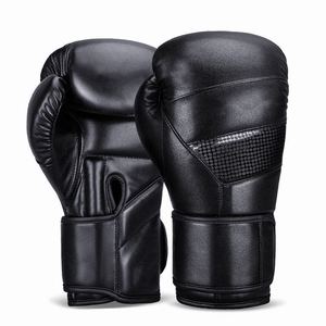 Guantes de boxeo de entrenamiento personalizables con correa de muñeca ajustable de dedo completo de cuero genuino con cordones profesionales - Product Image 2