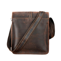 Sac bandoulière en cuir Highland Ranger, style robuste, fabrication haut de gamme, cuir huilé, avec poignée réglable
