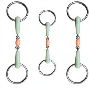 Equilux handcraft Boutique Solid Jointed Mouth 3วงแหวนสำหรับม้าสแตนเลสสีเงิน - Product Image 4