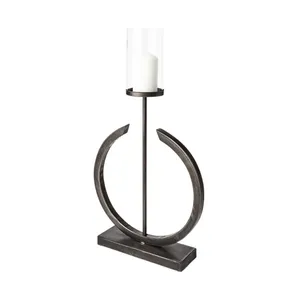 Portavelas votivo negro de Metal de alta venta elegante decoración de Hotel para el hogar para Navidad Fabricante Mayorista que ofrece precios bajos - Product Image 4