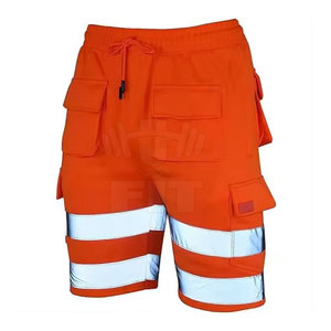 Shorts de travail mi-taille pour homme, style personnalisé 2024, légers, motif uni, 100 % polyester, écologiques, teinture unie - Product Image 5