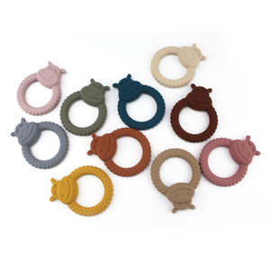 Vente chaude 2026, adorable hippopotame, jouet pour bébé en silicone sans BPA, anneau de dentition de qualité alimentaire pour l'alimentation, articles pour bébés allaités - Product Image 3