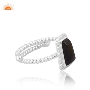 Anillo de piedras preciosas de obsidiana con brillo de oro Natural de Plata de Ley 925 de la mejor calidad para mujer, regalo para ella, fabricante de joyería personalizada - Product Image 4