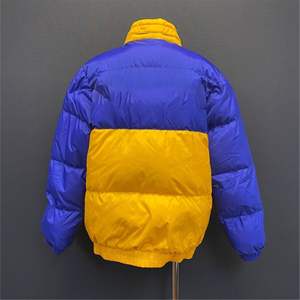 Chaqueta de plumón para hombre, de lona transpirable, con cremallera, de diseño, unisex, con logotipo personalizado, de gran tamaño, de moda, venta caliente de invierno, al por mayor - Product Image 3