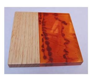 Meilleure combinaison de résine en bois, tapis de tasse à thé de styliste, coussins faits à la main de haute qualité vaisselle boisson sous-verre plateau à thé - Product Image 3