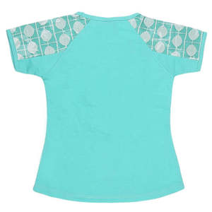เสื้อยืดแฟนซีแขนสั้นสำหรับเด็กผู้หญิง - สีฟ้า - Product Image 2
