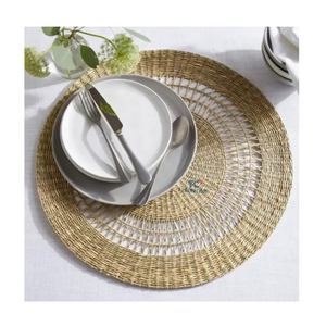 New Style Natural Seagrass <b>Rattan</b> <b>Placemats</b> Round Woven <b>Placemats</b> for Dining Tables Tablemat Jute <b>Placemat</b> Made in Vietnam - Product Image 1