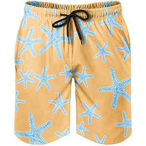 Short de bain homme 100% polyamide taille élastique vêtements de plage cordon de serrage à la mode personnalisable XS été poches sublimées - Product Image 1