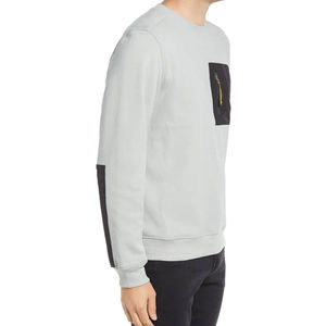 Personnalisé printemps automne nouveaux hommes pulls décontractés surdimensionné couleur unie o-cou pull coton éponge sweats à capuche hommes - Product Image 3