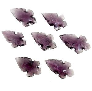 Pointe de flèche en obsidienne violette naturelle, pierre précieuse naturelle, agate de guérison, pointes de flèche en cristal, pointe de flèche de guérison, grossiste - Product Image 3