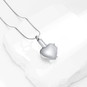 Collares de urna de corazón de Metal para cenizas, recuerdo, urna conmemorativa, joyería de cremación, colgante de ceniza para mujeres, hombres, amor, un tamaño personalizado - Product Image 4