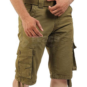 Online Sale Latest Design Solid Casual Cotton Men's <b>Cargo</b> <b>Shorts</b> 2025 <b>Lightweight</b> Quick Dry Breathable High Waist - Product Image 2