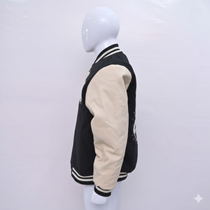Chaqueta Universitaria Unisex con Logotipo Personalizado, Chaqueta de Béisbol Retro Vintage con Parche Bordado de Chenilla Estadounidense para Hombre, Cómoda y Transpirable - Product Image 4