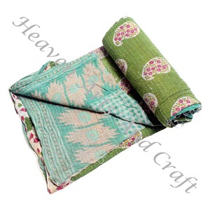 Couverture Kantha Gudari, couverture Kantha Gudari, vente en gros, fournisseur d'or, GD2191, couverture Kantha faite à la main, coton imprimé indien - Product Image 2
