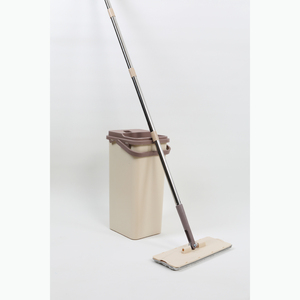 Eco-Friendly Microfiber Flat <b>Mop</b> Set with Telescopic Aluminum Pole and Floor <b>Cleaning</b> Bucket - Product Image 3