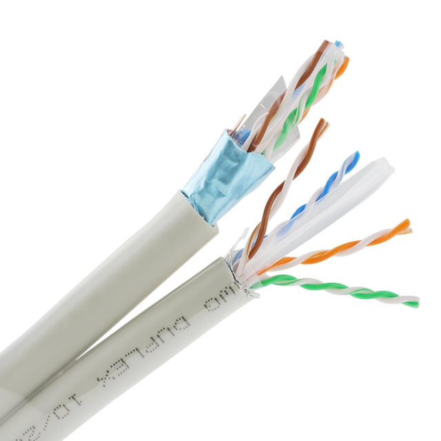 Lan Cable Cat6 Ethernet Cable 0.52mm 0.56mm CCA 25awg 4pr 305m Foil Shielding 1000ft Ftp Indoor Pass Test Cat6 Network Cable OEM
