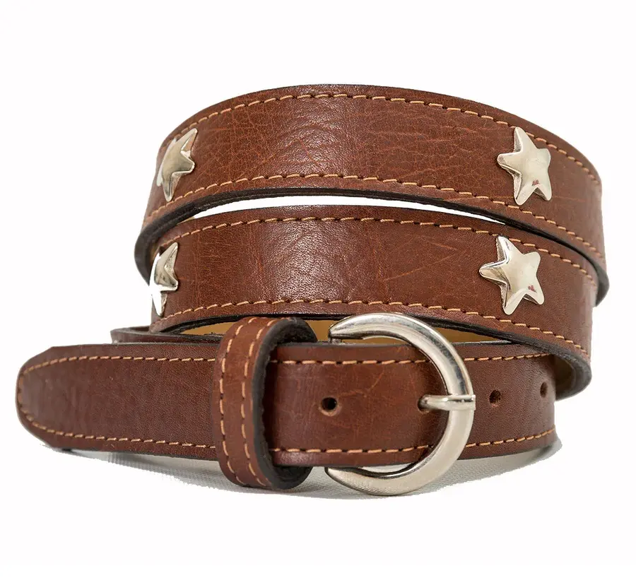 Star Belt - Marron Trendy Color Polo Leather Belt For Men Available At Wholesale Price