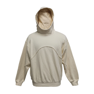 Sweat-shirt à capuche oversize marron en jersey avec logo personnalisé pour hommes - Product Image 3