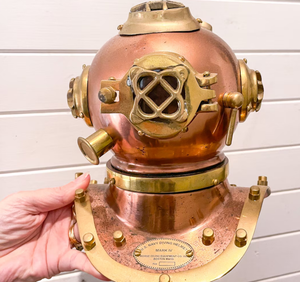 Vintage latón n cobre vintage buzo casco coleccionistas decoración colección Super calidad antiguo casco de buceo - Product Image 1