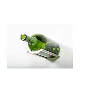 Hot Selling Eco-Friendly Modern Minimalist Silver Finished Metal Frame <b>Wine</b> Bottle Wall Rack for <b>Bar</b> Hotel Restaurant Decorative - Product Image 1