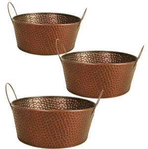 Alta exigencia Venta superior Diseño personalizado Rectángulo Cobre Metal Galvanizado Tallado a mano Maceta de lujo Acabado rústico Hogar - Product Image 3