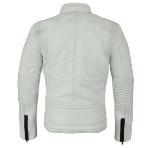 2024 Best Selling Custom Men's Motorbike <b>Jacket</b> <b>Plus</b> <b>Size</b> Low MOQ Sheep Skin Leather High Street Style - Product Image 4