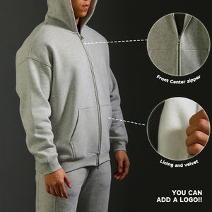 Luckpanther Fabricant de survêtements Athlète Ensemble survêtement avec fermeture éclair intégrale Sweat-shirt Pantalon de jogging Survêtement pour hommes Costumes de sport pour hommes - Product Image 2