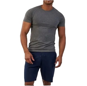 Camiseta Lisa para hombre, camiseta de poliéster, camisetas ajustadas con logotipo de impresión personalizado, camisetas deportivas Unisex para gimnasio para hombre - Product Image 1