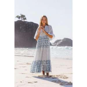 2025 alta moda elegante linterna manga larga estampado floral Maxi vestido - Product Image 1