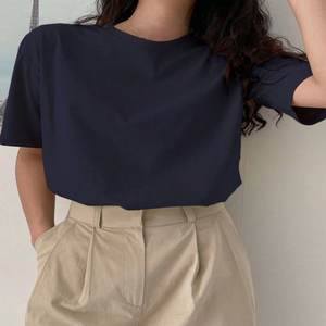 Vente chaude 100% coton surdimensionné femmes T-shirts mode personnalisé imprimé T-shirts180-250 GSM T-shirts pour les femmes - Product Image 2