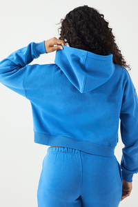 เสื้อฮู้ดดี้ผ้าฟลีซคอตตอนเนื้อหนาคุณภาพสูงแบบขายส่ง ล้างสีด้วยกรด ซิปทองเหลืองสำหรับฤดูหนาว ทรงหลวมไหล่ตก ซิปด้านหน้าแบบสั่งทำพิเศษ - Product Image 3