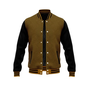 Alta calidad Unisex College Baseball Letterman Varsity Jacket Spring Formal Custom Chenille bordado mangas de lana frontal - Product Image 1