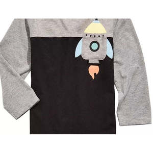 First Impressions T-shirt con stampa Rocket per neonati, colore nero, taglia 24MOS, top carini per bambini - Product Image 3