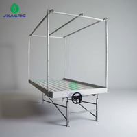 Système de table hydroponique à flux et reflux, banc roulant commercial pour la culture de semis et de légumes en serre