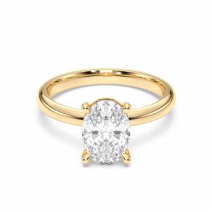 <b>Oval</b> Cut 1.98 Carat E-F/VVS-VS <b>Moissanite</b> Diamond Prong Set Solitaire <b>Engagement</b> <b>Ring</b> Made in Silver For Women - Product Image 6