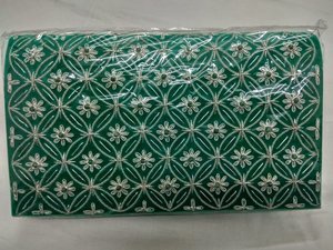 2025 Trendy <b>Canvas</b> <b>Women's</b> Clutch Purse Zipper Top Fashion-Forward Zari Embroidery Semi Gemstones Pearl Chain Beading Decoration - Product Image 3