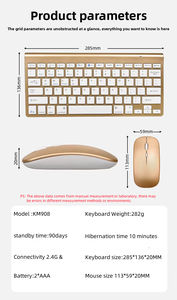 Ensemble <span class=keywords><strong>clavier</strong></span> et <span class=keywords><strong>souris</strong></span> <span class=keywords><strong>rétro</strong></span>-<span class=keywords><strong>éclairé</strong></span> RVB <span class=keywords><strong>sans</strong></span> <span class=keywords><strong>fil</strong></span> Ultra Slim 2.4G Factory Direct Business Office (modèle à batterie) - Product Image 6