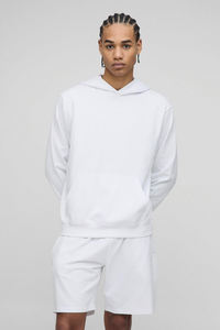 Conjunto de ropa informal de verano con logotipo personalizado, 100% algodón lavado ácido, pantalones cortos extragrandes y sudadera con capucha, conjunto doble para hombre - Product Image 6