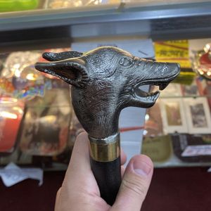 Bâton nautique 37 "WOLF DOG Fighting Walking Cane Staff Steel Shaft Stick Livraison gratuite par Calvin Handicraft - Product Image 1