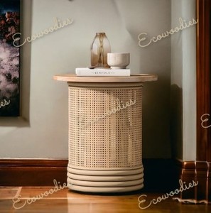 ห้องนั่งเล่นไม้แบบมีเอกลักษณ์และมีสไตล์โต๊ะกาแฟทำจากไม้โต๊ะกาแฟทรงกลมทำจากไม้เฟอร์นิเจอร์โต๊ะกาแฟไม้เนื้อแข็งสำหรับงานปาร์ตี้ - Product Image 4