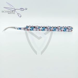 Pinzas Profesionales para Extensión de Pestañas, Acero Inoxidable Sostenible, Probadas a Mano, Color Rosa Corazón, Pinzas de Volumen de 65 Grados, Marca Privada - Product Image 3