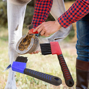 Pic à sabot avec brosse Grattoir à sabot pour chevaux Grattoir à pied de cheval pour chevaux Brosse à sabot - Product Image 4