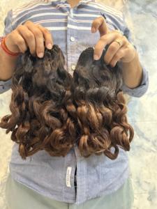 100% naturel brut indien Remy cheveux faisceaux non transformés extensions de cheveux humains vierges crus rebondissants ondulés en vrac cheveux humains - Product Image 4